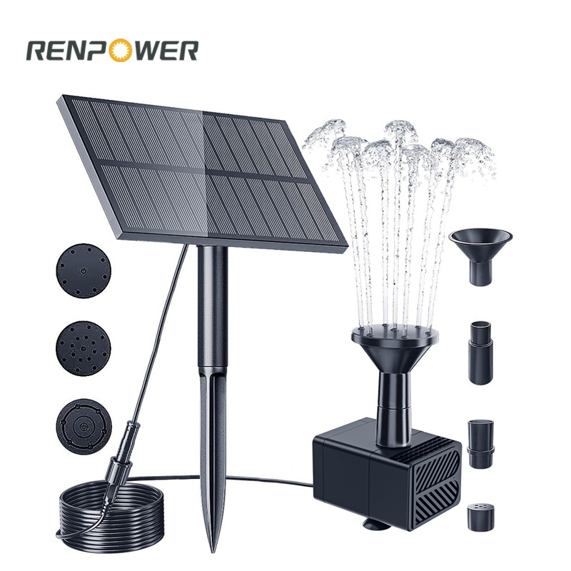 Populární solární fontána 1,5 W Square Plug Square Split Fountain Outdoor Courtyard Rocnyry Water Landscaping